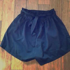 Silk Black Shorts